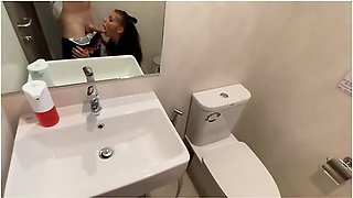 Hungry Kitty - Fucked A Horny Stepmom In The Gym Toilet