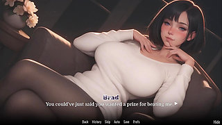 Obsessed Lucy #4, She Uses Her Feet, Animated Cute Roommate Porn Game