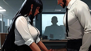Sexy Secretaries Stroke Big Black Cocks At Work All Day