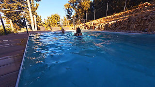 Julia North Meets Her Friend Alice in the Swimming Pool