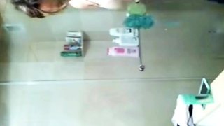 Spying on Sensual stepmom in shower