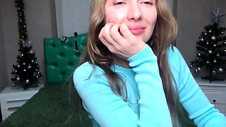 Natural tits Ukrainian MILF strips and masturbates on webcam