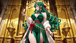 Lazy seduction in a silk gown, what secrets hide beneath?