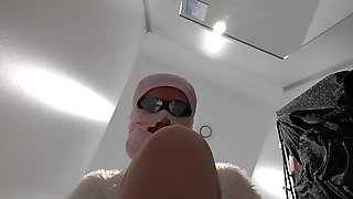 Hairy wife with an enormous ass and furry pussy shows off her big nipples and tries on sexy outfits
