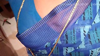 Step Son Fucking Step Mom in Blue Saree - Part 1