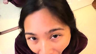 Asian blowjob with cumshot