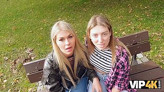 Vip4k. hot and frisky blonde Zlata Shine is cheating on her girlfriend with a big chief