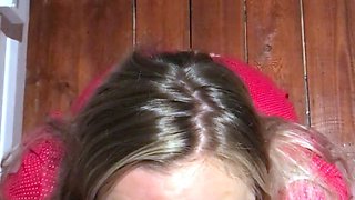 Big cock loving amateur blonde rides dick anally