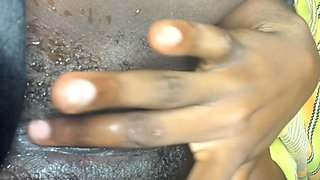 Dirty ebony girl masturbate and squirt uncontrollably