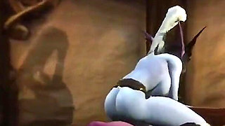 Man bondaged up so she can ride him : Warcraft porn parody