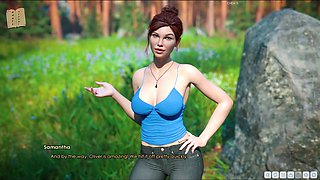 Game walkthrough, adult visual novel, hot brunette