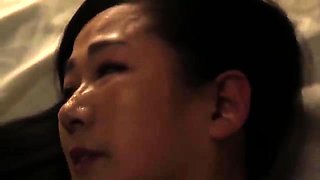 Horny Asian milf gets rammed hard and swallows a hot cumload