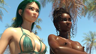Hot Threesome with My Step Sister and Her Friend - 3D Hentai Game - Crush