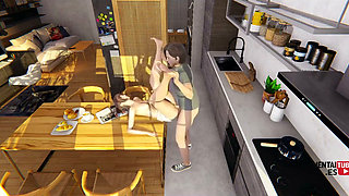 Jigokuraku Hentai - Yamada Asaemon Sagiri Sex in a Table - Japanese Asian Manga Anime Cartoon Game Porn Video Animation
