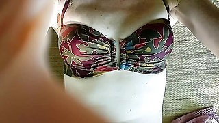 Redhead MILF Poutchiee Fingering Her Tight Pussy in Pool Bikini