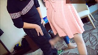 Two Asian Girls Ballbusting