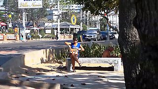 Big natural tits Thai teen beach pick up