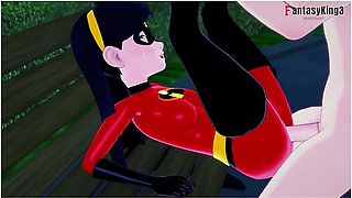 Car Toon In Violet Parr Super Hero Costume The Incredibles Sex On The Park