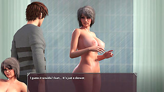 Brother's Wife Teach me How to Take a Shower Together.