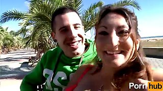 French lady fuck on the beach: Blowjob, Amateur  Babe Porn