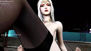 Watch Qianrenxue Blackened Qianrenxue-Swimming Pool Play - Vam, Doggy, Vam3D Porn