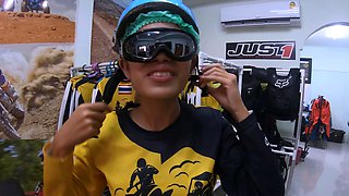 Off roading and Thai GF anal sex at home
