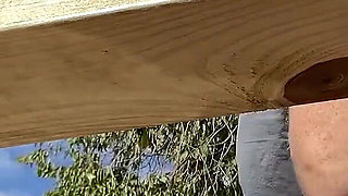 Naked Woodworking in My Shared Access, Very Overlooked Garden That 5 Sets of Neighbours Can See Into!