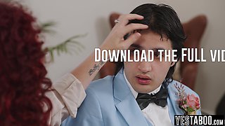 Big jugs mom wife fucks 18-year-old stud