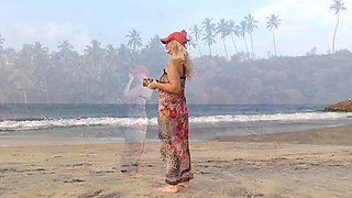 Mature Blonde Wife Enjoys Sex in Stockings