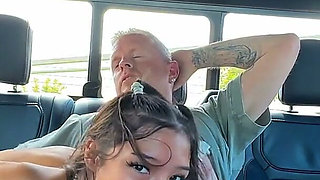 Teen Car Sex Expert Layla Jenner Puts It in Overdrive and Gets a Huge Facial
