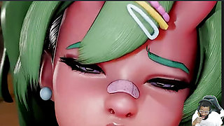 Tomboy Rian Riding a Cock, Tight Bald Pussy Nemia Anal Cumshot Fuck, Thicc Ass Mercy Side Fuck