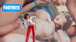 Evie from Fortnite in an Incredible Group Sex Scene