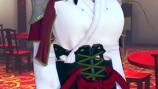 Hinoa From Monster Hunter Rise Takes Care of You After You Save His Village! Relax and Let Her Do It!