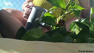 Stepmom Records Video For Stepson's Friend Teaching Gardening - Part 02