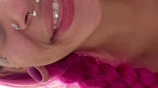 Rubbing Pussy Juice on the Toilet Then Licking It up Sloppy Toilet Slave POV Solo Female Submissive Daddy Kink Naked Teen Licks