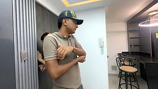 Latina Lily Pup fucks neighbor hard for coffee - big cock in her tight ass rough sex homemade