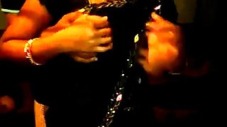 Indian Girl in Black Saree Cheats with Passionate Boob Press