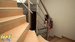 Billie Star's small tits porn by Fake Hostel