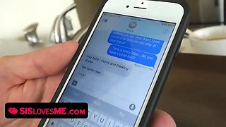 Sis Loves Me - perv brother and his friend take turns hardcore his hot stepsis