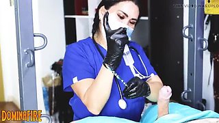 Femdom Nurse Milks & Sounds My Cock - DominaFire Medical Exam