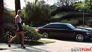 Kate's Tight Body Glistens as Jerry Fingers, Licks, and Fucks Her Outdoors