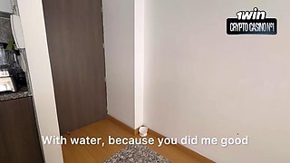 Innocent towheaded neighbor got her cunny eaten and reached an orgasm - porno hd!