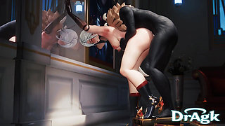 Arlecchino Gets Her Ass and Face Fucked by a Hilichurl - Genshin Impact 3D Animation Interracial Sex