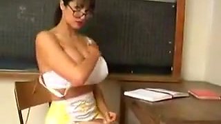 Rukhsana teacher play with her big boobs