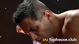 Hot mom with meaty mounds buried in cum -