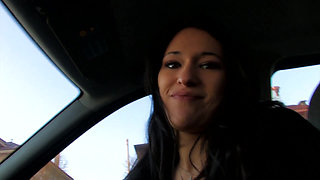 Sexy brunette picked up and gets casual sex in a bar