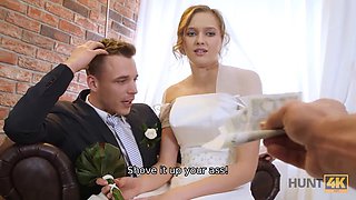 HUNT4K. For money, a mature guy gets the opportunity to fuck a pretty bride