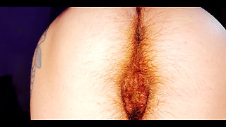 Close-up of hairy butt during my pregnancy