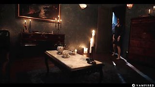 Hot Japanese Vampire Lesbian Sex - Rikako Katayama Dominated by Nerdy Leana Lovings in Gothic Horror Fuck