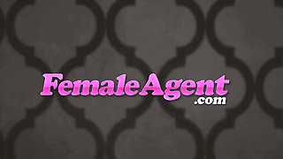 FemaleAgent Sexy agent dominates casting with a big strap on